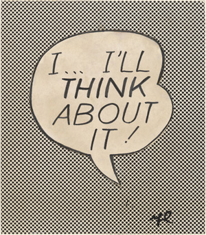 Catalogue Raisonne: Roy Lichtenstein: I... I'll Think About It, 1965