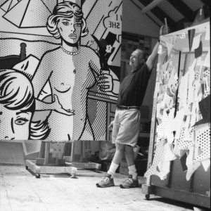Roy Lichtenstein in his Southampton studio, 1994. National Gallery of Australia, Canberra Gift of Kenneth Tyler, 2002 Photograph by Marabeth Cohen-Tyler